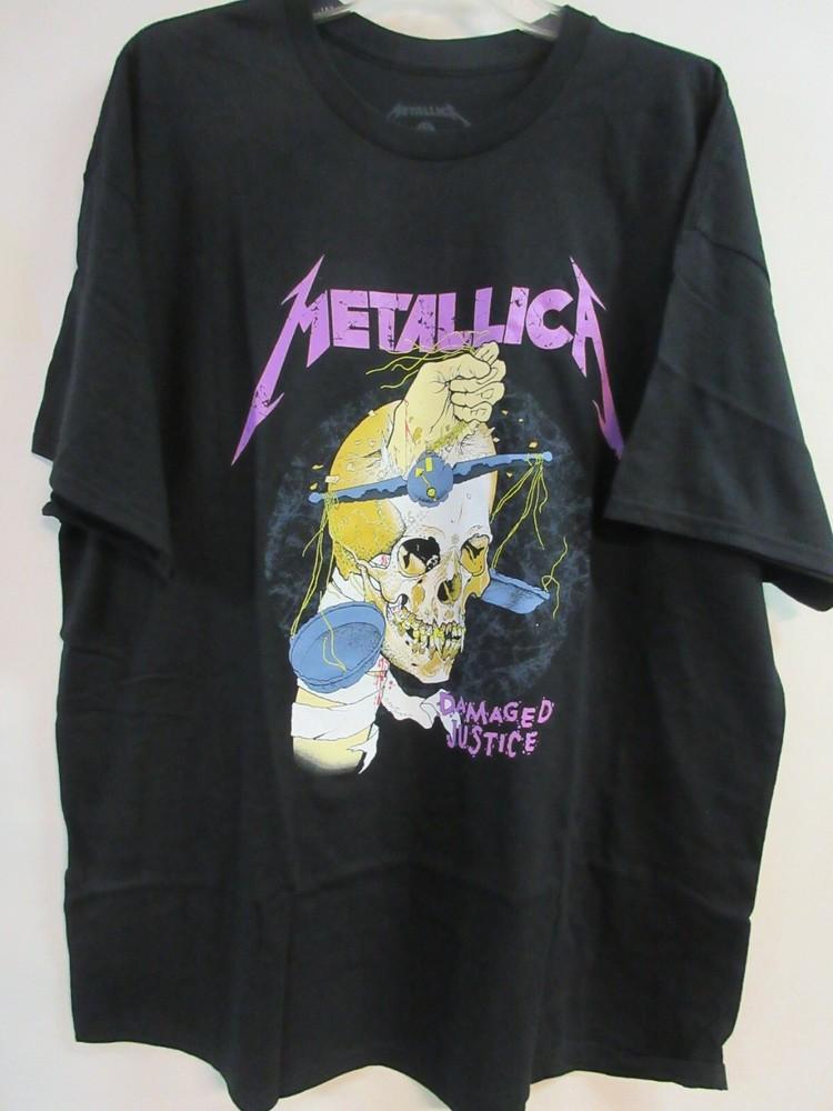 

METALLICA OFFICIAL MERCH 2023 DAMAGED JUSTICE BAND MUSIC 2XL / XXL Unisex T-Shirt M