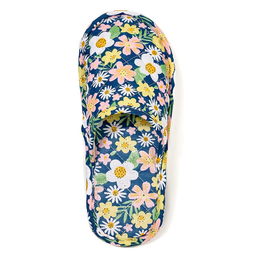 Floral Fabric Slippers Korean Style Unisex Home Shoes Soft Comfortable Non Slip Indoor Outdoor