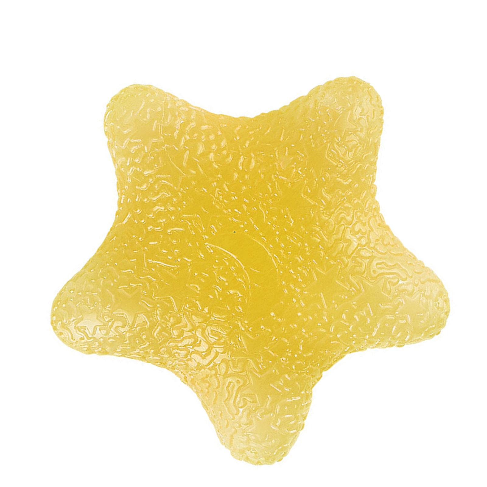 

Ergonomic Finger Exerciser Star Shape Finger Strength Trainer SEBS Texture for Finger Therapy and Office Training жёлтый