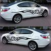 A Set Auto Black Flame Car Decal Vinyl Graphics Two Side Body Stickers