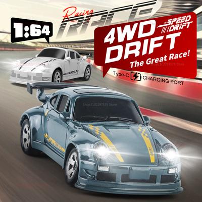 Hot Toy KF20 4WD RC Drift Car 2.4GHz Mini Remote Control Car 1:64 Scale Desktop Toys Gifts For Kids Boys Children Boys Teens