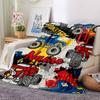 Custom Name Truck Theme Printed Blanket - Perfect for Couch, Bed, Travel & Outdoor Use | Machine Washable, Cozy & Durable.