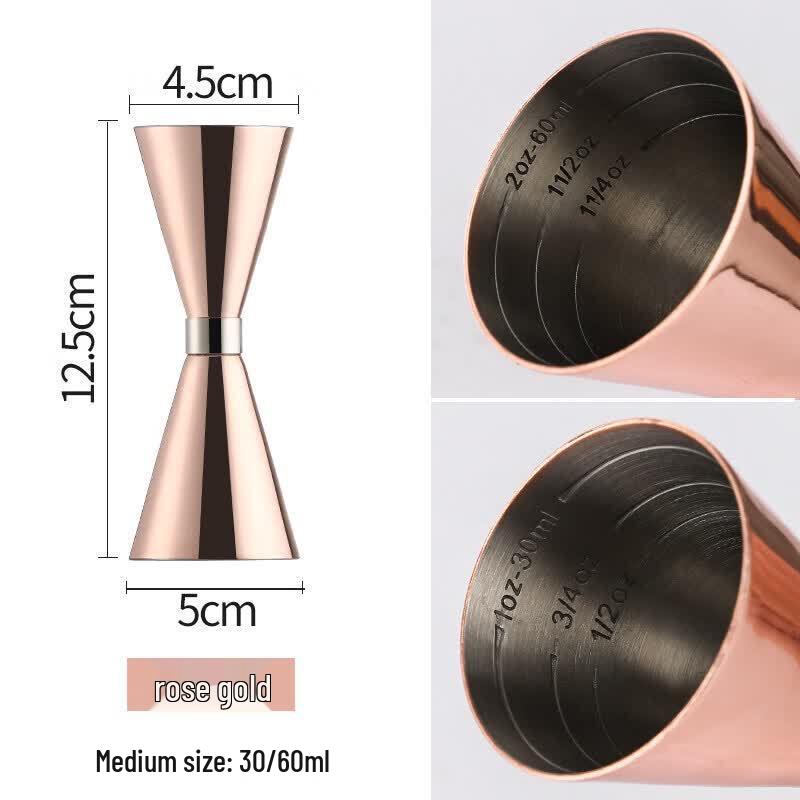 Qwei Japanese Style Rose Gold Double Jigger