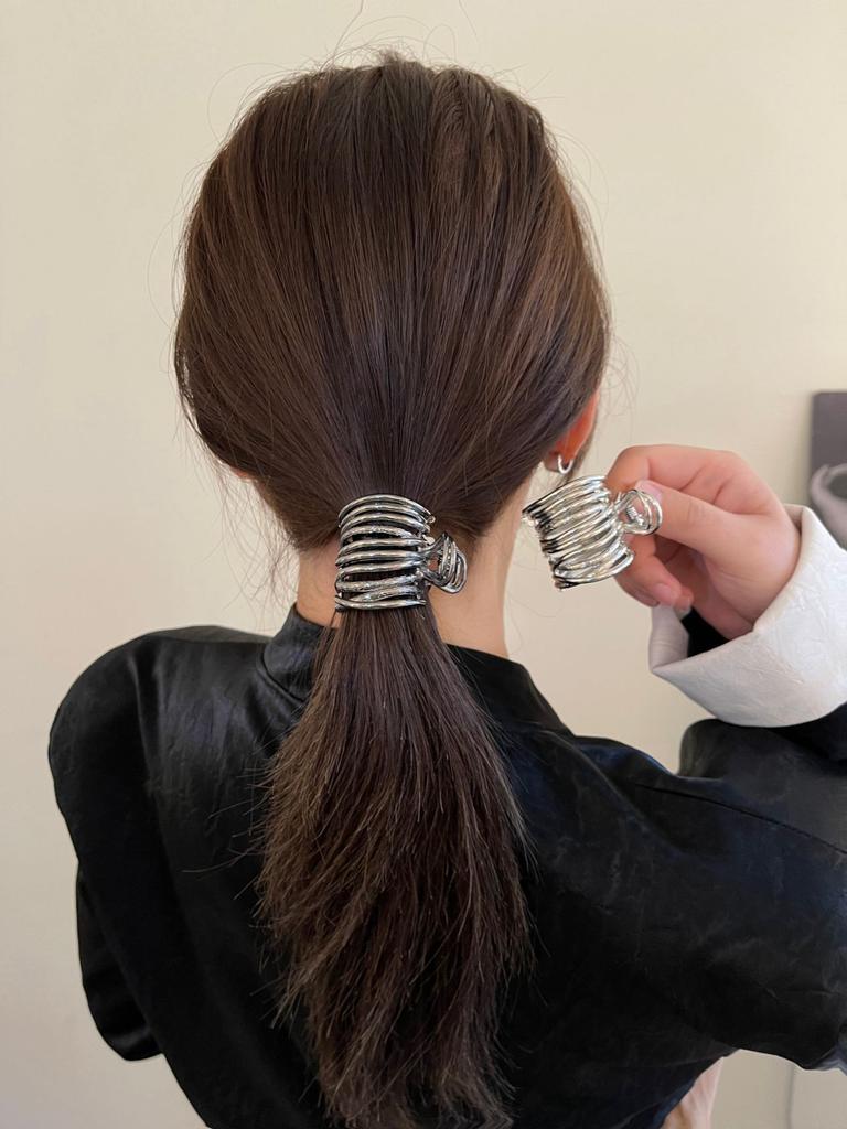 3cm Punk Y2k Hair Clips Metal Small Hairclaws Pony Hair Half Up Hairstyle Hair Accessories for Girls and Women