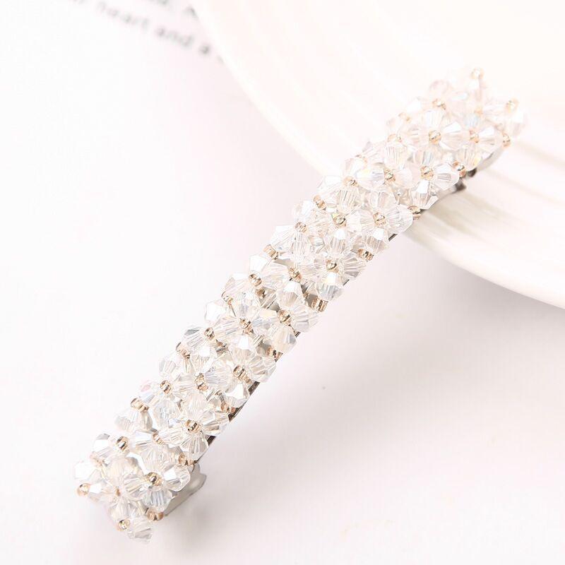 

Light luxury crystal hairpin, high-end headgear, flash diamond edge clip, handmade jewelry, hair accessories.