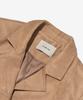 Roidesrois Collar-Detailed Suede Button-Up Jacket (Beige)