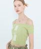 LARTIGENT L4 Cable Offshoulder Knit(Green)
