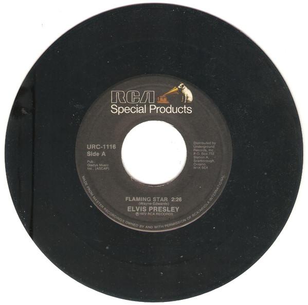 

7inch Record ELVIS PRESLEY Flaming Star URC1116 RCA Special Pro 1986 Canada CountryFolk Used