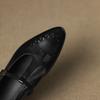 Fashion Women's new British Spring and Autumn leather cowhide metal belt buckle round toe low heeled Mary Jane shoes retro work shoes