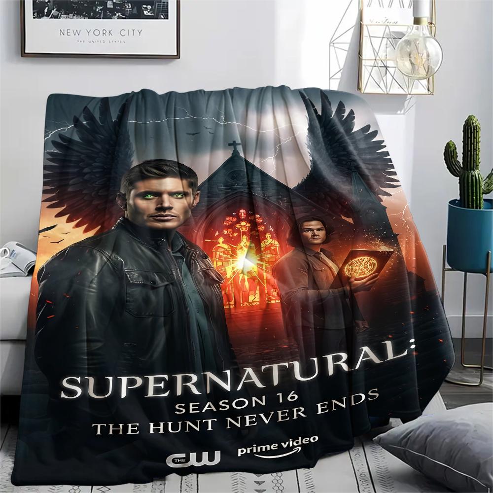Supernatural Brothers Print Flannel Blanket,High Quality Comfortable for All Seasons,Home Decor,Warmth and Comfort,Perfect for Christmas Gifts