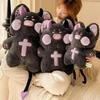 Evil Dark Cat Plush Pillow Stuffed Black Red Grey Purple Cartoon Kitten Standing Doll Halloween's Day Party Deco Gift