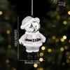 Christmas Bear Ornaments Glitter Electroplated Bear Santa Claus Outfit Xmas Tree Hanging Pendants Home Holiday Party Decor Gift