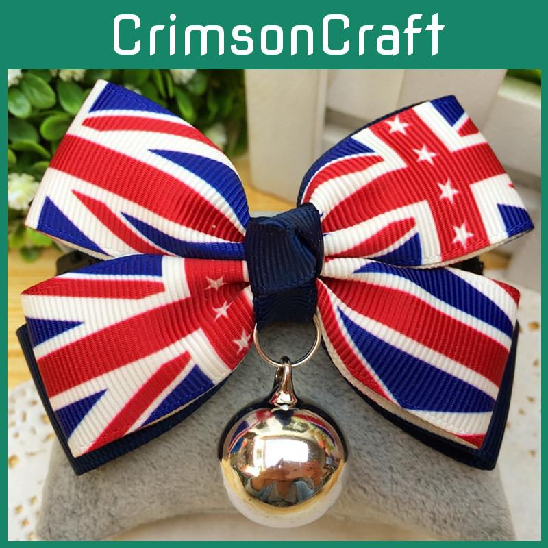 British Flag Bell Collar For Pets With Adjustable Size Great For Decorating Your Furry Friends