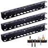 4pcs Carbon Steel Wall Mounted Tool Organizer Holder Rectangle Black 400x50x45mm