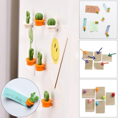 Home Decoration Message Holder Magnetic Stickers Fridge Magnet Arrow Balloon Succulent Bonsai