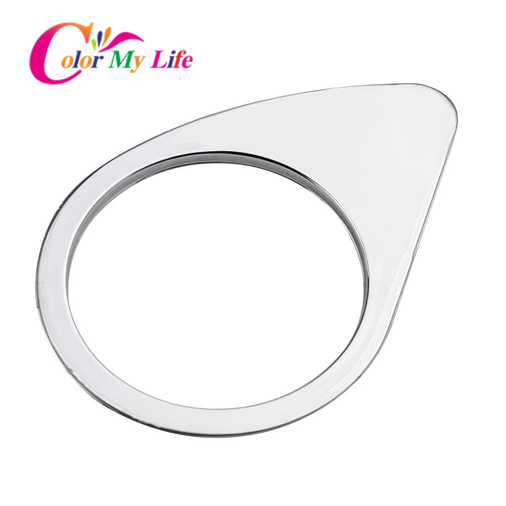 Color My Life ABS Chrome Rearview Mirror Adjustment Knob Panel Cover Trim for Ford Focus 3 4 MK3 MK4 2012 - 2018
