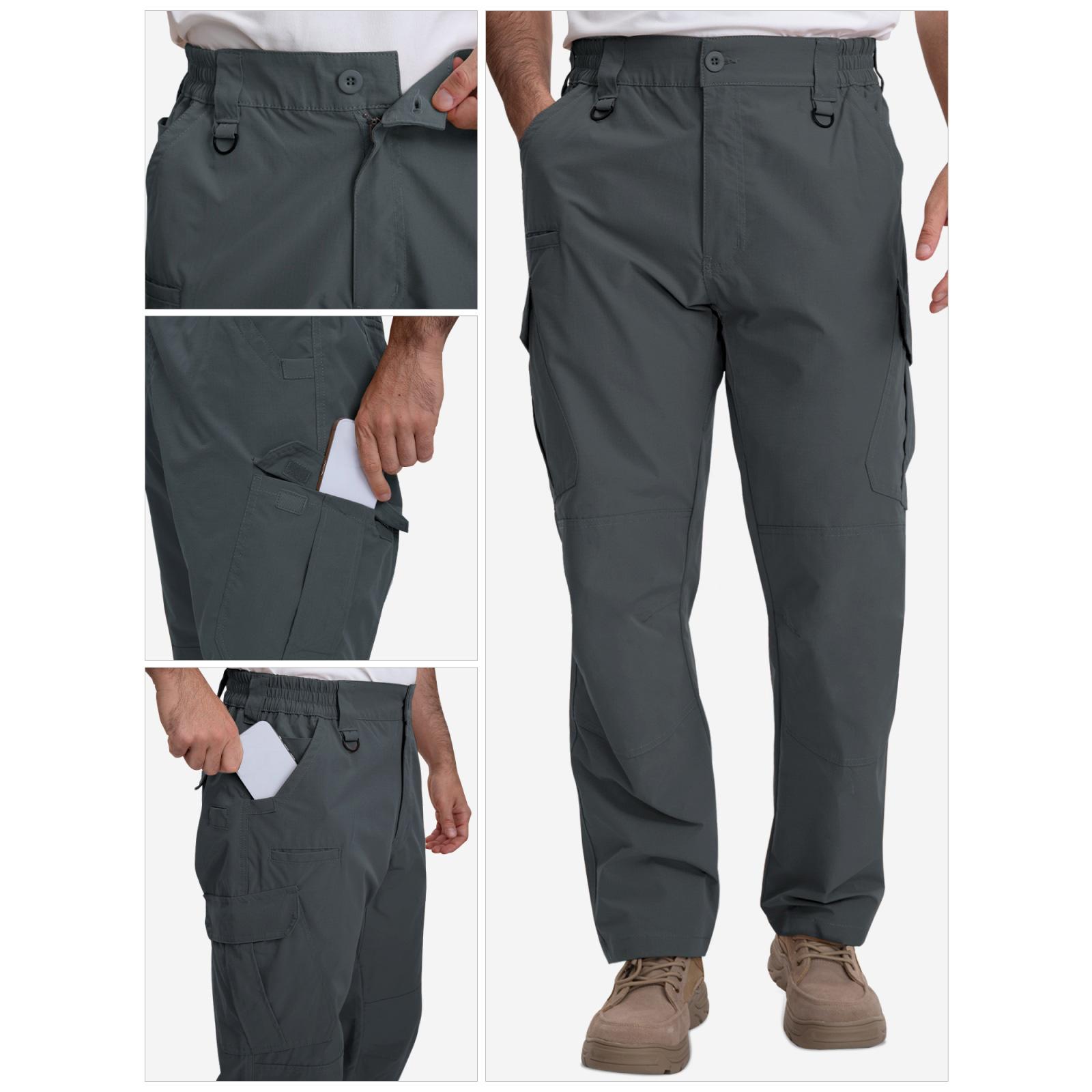 

Men s Outdoor Cargo Pants - Multi-Pocket Lightweight Straight-Leg Waterproof Breathable Hiking Camping Fishing Work Pants XXL