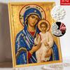 DIY 3D Pearl Diamond Painting Art Set Virgin Mary and Jesus Religious Home Decor Art Set Wall Art