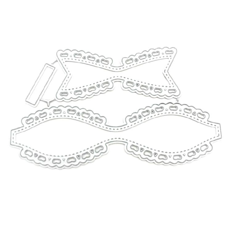 

Bowknot Cutting Dies Carbon Steel Metal Silver Cutting Die Template Supplies 1