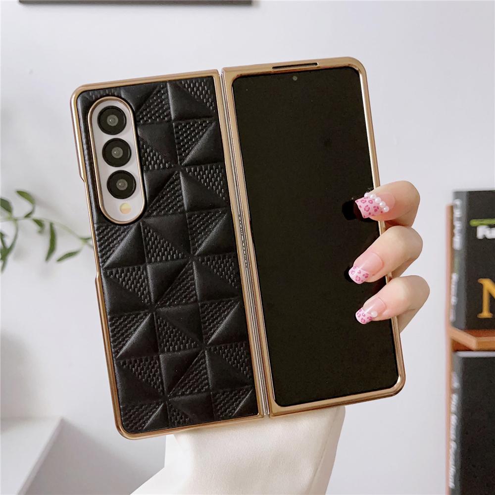 

Роскошный кожаный ультратонкий гальванический полный защитный чехол для Samsung Galaxy Z Fold 4 3 5G, противоударный чехол для телефона Funda For Z Fold 4 5G