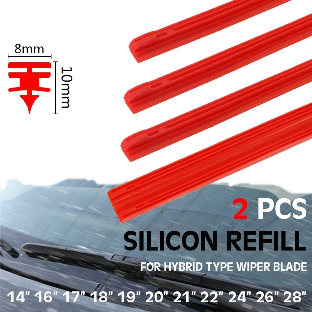 OEM Quality 2pcs Red Car Wiper Blade Hybrid Type Wiper