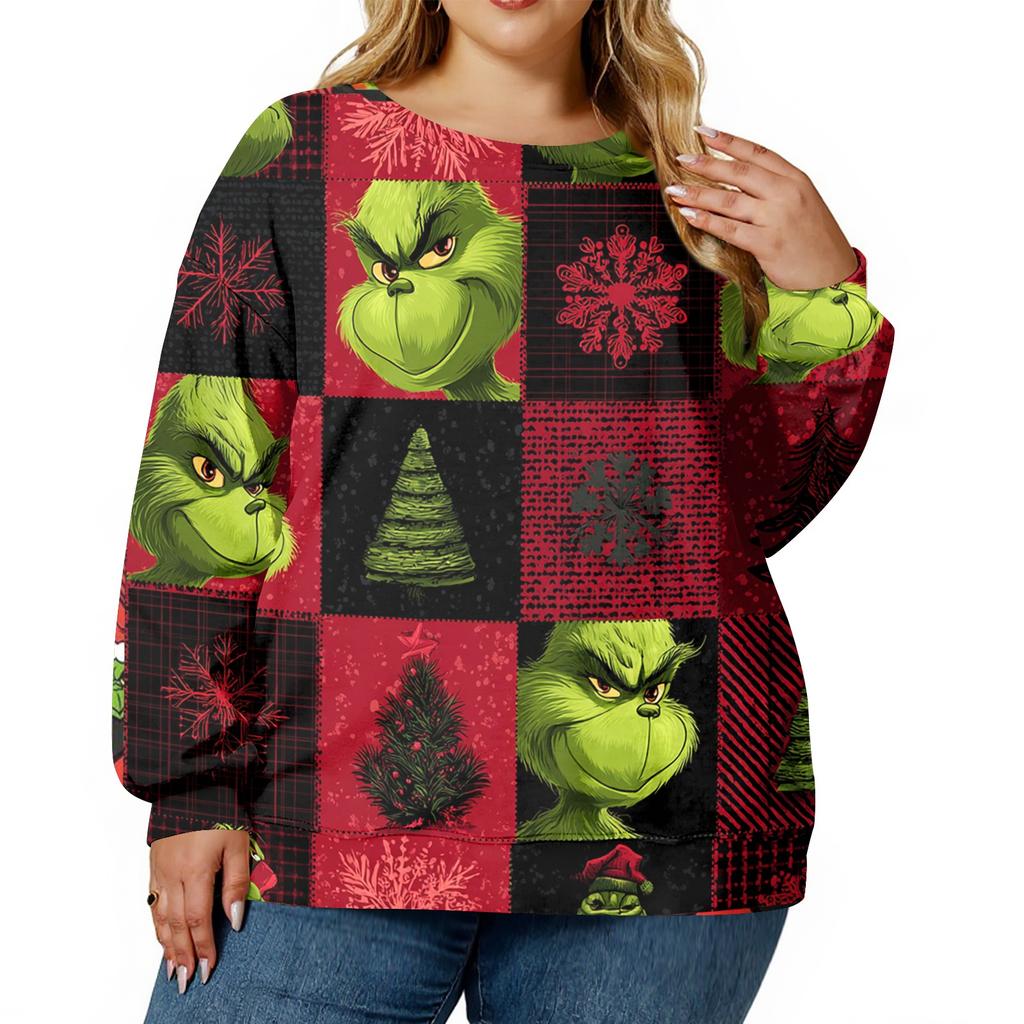 Moletons de Natal para Mulheres Suéter Camisa Fofa Outono Pulôver Top