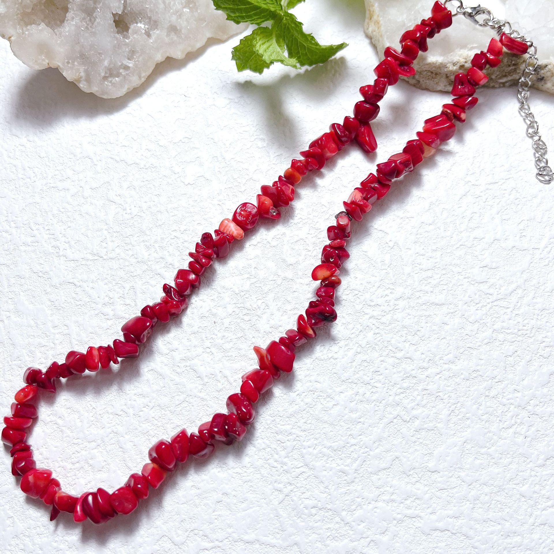 

Ожерелье из натурального камня, сладкий дофаминовый жемчуг, ожерелье в стиле барокко, простая цепочка на ключицу, модный темпераментный аксессуар new