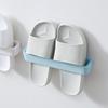 3D Adhesive Wall-Mounted Shoe Rack: Space-Saving, Punch-Free Storage for Bathroom or Dorm.