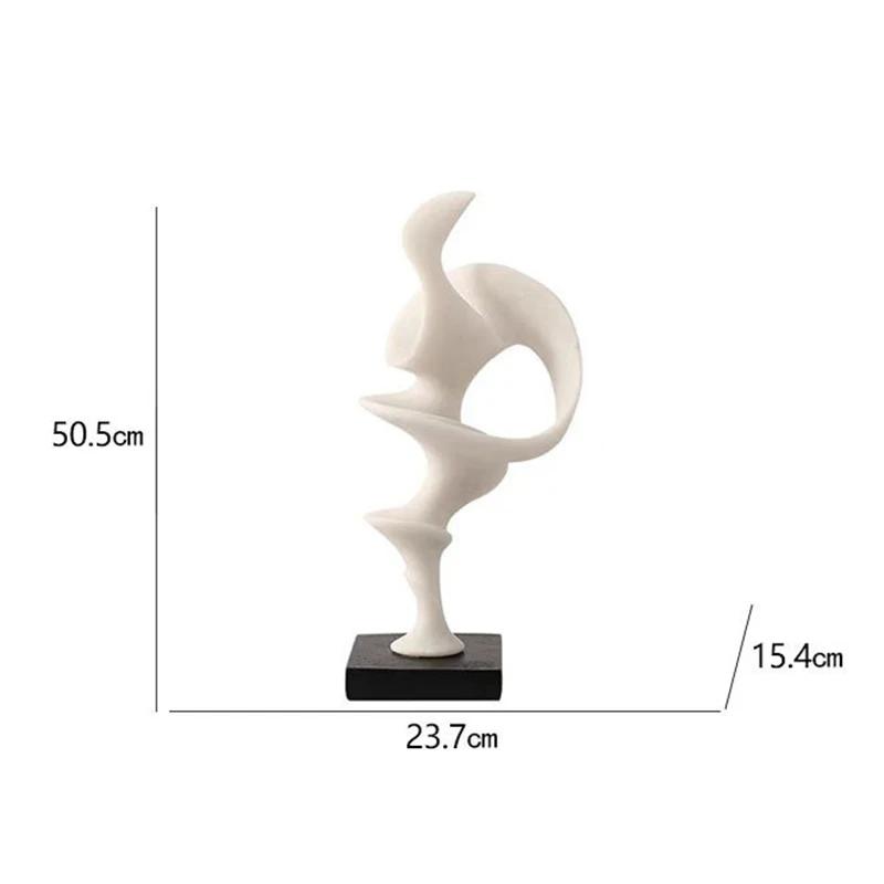 

Creative Figurines Miniatures Abstract Sculpture Living Room Desktop Decoration Sculptures Modern Interior Aesthetic Ornaments білий