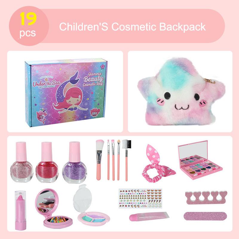 

Наборы Макияжа Детские Для Девочек Подарки на День Рождения Игрушки Игрушки для Макияжа Сумка-Тоут Игра в Домик Pentagram Set