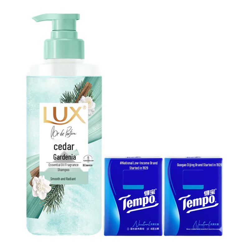 Tempo Portable Tissue & Scented Shampoo Bundle