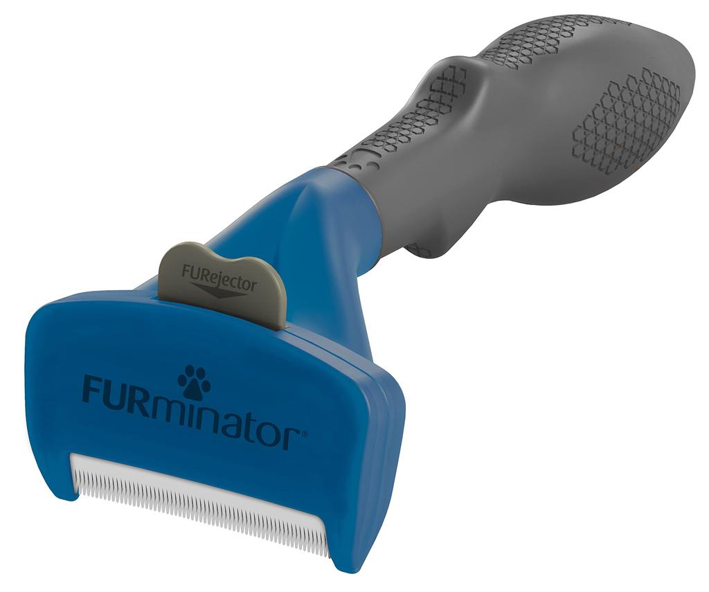 Furminator Medium Dog Medium Long Haired Pet Brush Veterinarian Supervised Hairball Prevention Gentle On the Skin and Removes Undercoat Press the