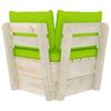 Garden Pallet Corner Sofa with Cushions Impregnated Spruce Wood