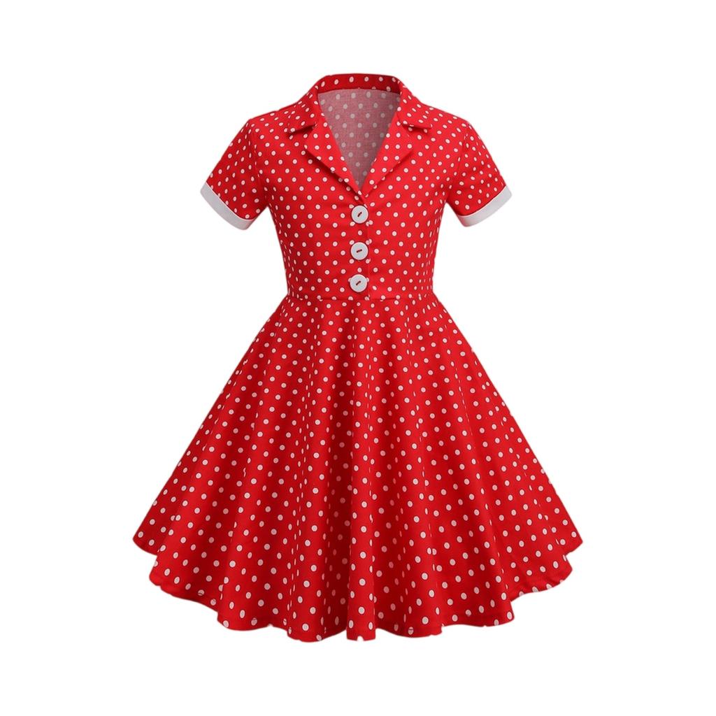 Girls' Polka Dot Dress - Summer Princess Sundress