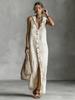Summer New Ruffles Dress Sleeveless Hooded Long Dress Women's Clothing