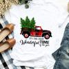 Women Lady Deer Animal Cartoon Print Printing Merry Christmas Womens Clothes Shirt T Tee For Tshirt