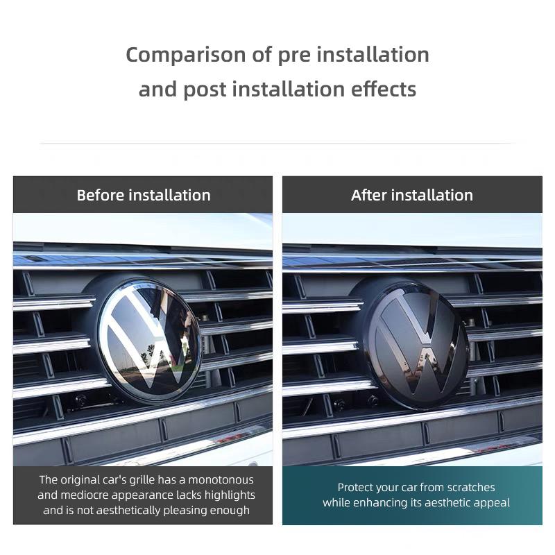 2026 Het För VOLKSWAGEN VW 2st Bil Främre Motorhuv Grill Emblem Kåpa Bagagelucka Emblem Klistermärke För VW Golf 6 7 8 Polo Passat B6 Var