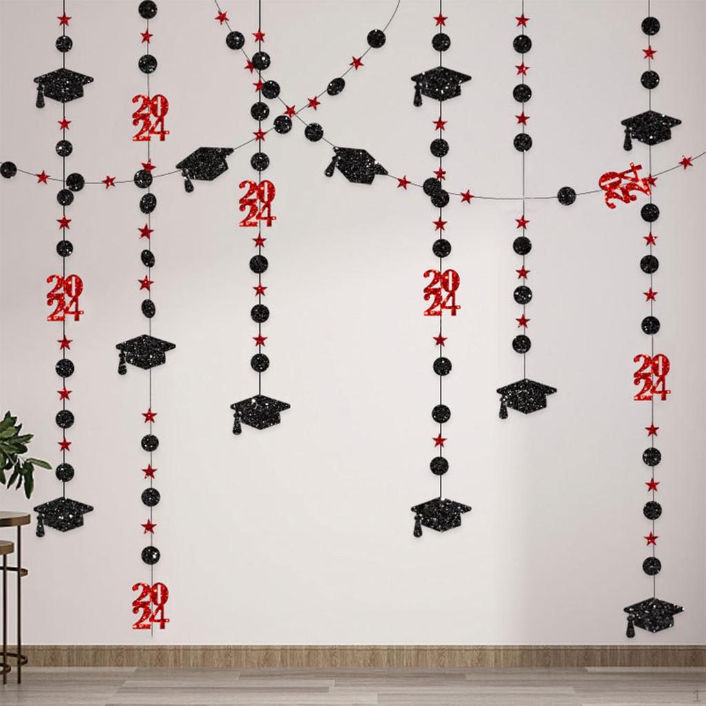 Elegant Graduation Cap Garland Set for Party Decor