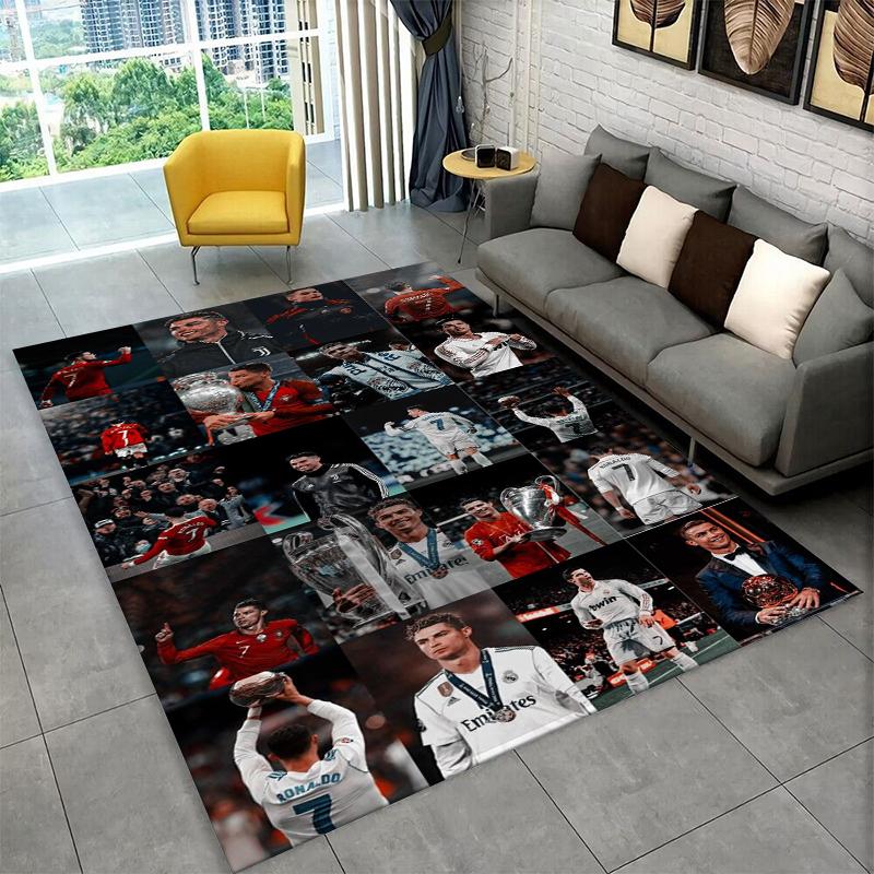CR12 Goat R-Ronaldo Football Star Carpet Rug for Playroom Bedroom Living Room Sofa Home Decor,kids Area Rug Non-slip Floor Mat