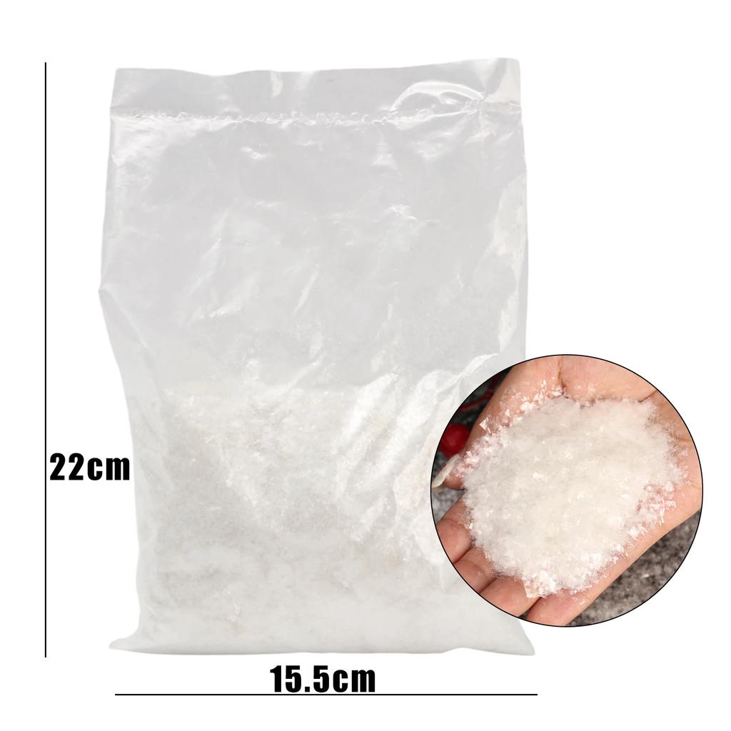 Winter Artificial Fake Snow Christmas Snow Powder Xmas Snowflake Decor for DIY Crafts Village Displays Props Holiday Supplies