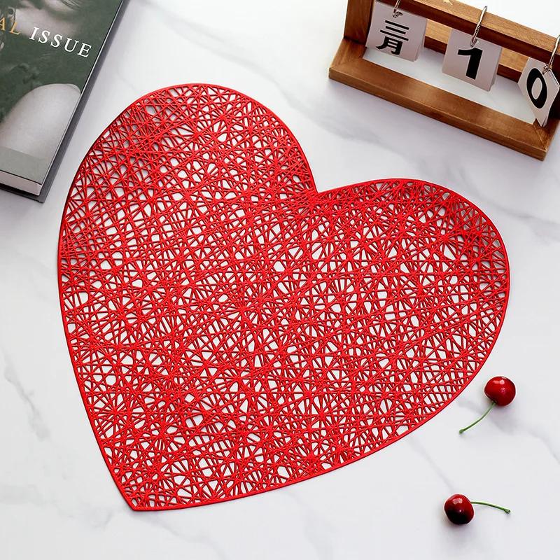 BUYYES Round Placemats Heat Resistant Non-Slip Table Mats for Dinner Wedding Party Holiday Wipeable Place Mat Table Decor