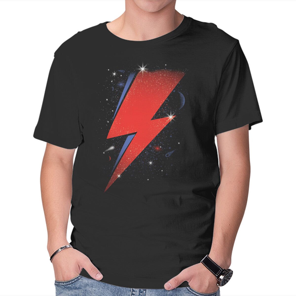 Unisex Crew Neck T-Shirt Played Guitar Graphic Short Sleeve Casual Tee XL