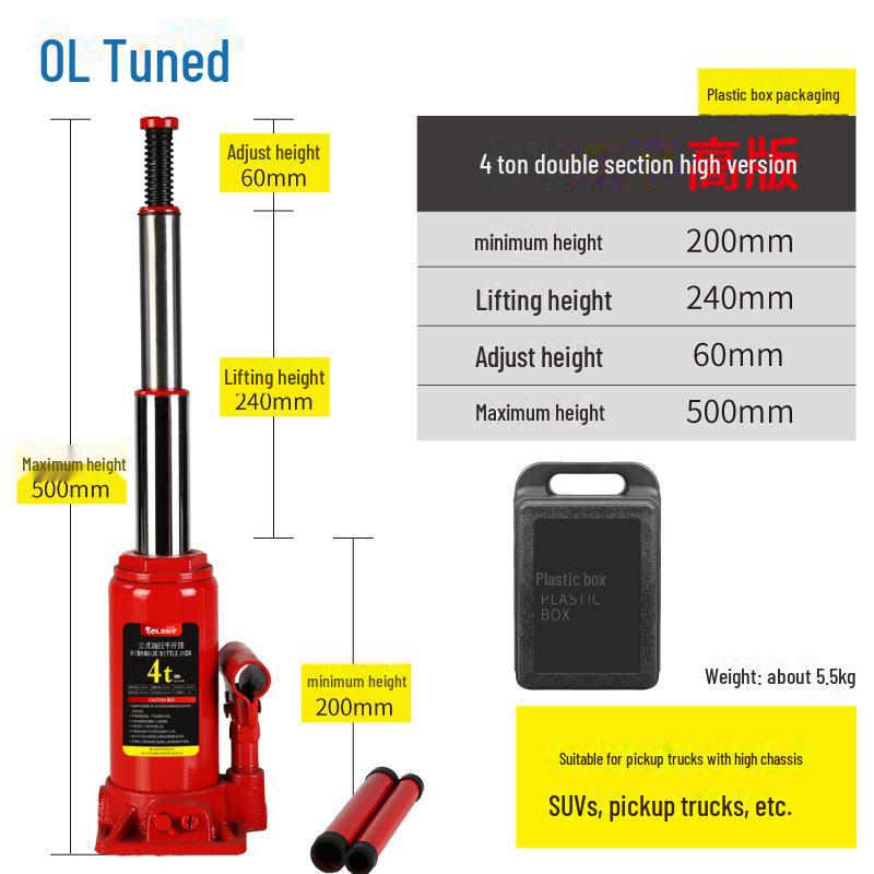 Hydraulic Car Jack for Off-Road Tire Changes (2T/3T)