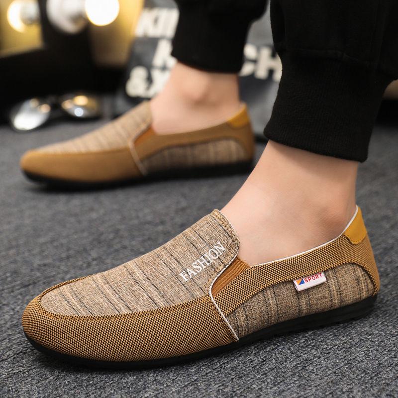 Fashion Non Slip Sneakers Soft Canvas Wear to Work Fashion 2025 Casual Shoes for Men Designer Luxury On Sale Breathable Elegant Man Shoe