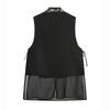 Women's New Chinese Style Embroidered V-Neck Vest with Frog Buttons