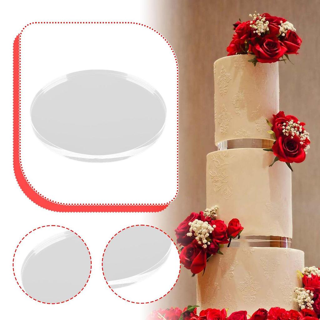 Cake Separator Plate Tool Clear Reusable for Tiered Cakes, Divider Baking Donuts