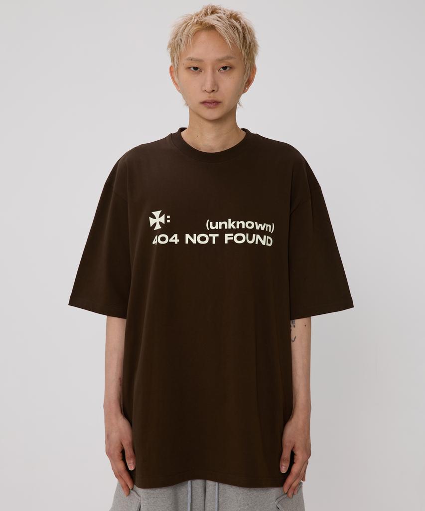 BOUNDARY 404 Error Oversized Short Sleeve T-Shirt [Brown]
