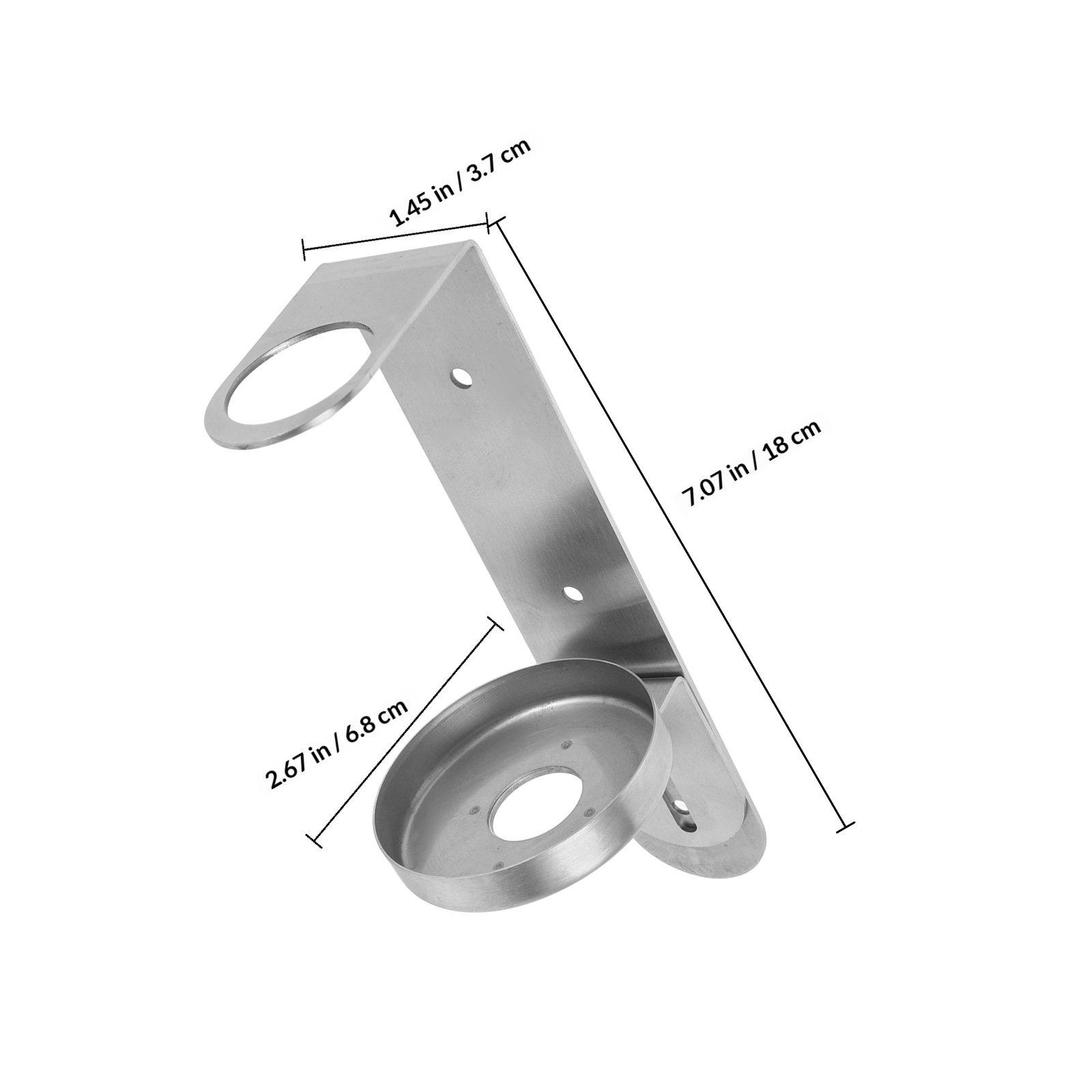

Stainless Steel Soap Dispenser Holder No Drill Wall Mounted Easy Install Shampoo Bottle Organizer Bathroom Shower Rack