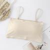 Seamless Ice Silk Camisole with Chest Pads - Women's Beautiful Back Sports Bra