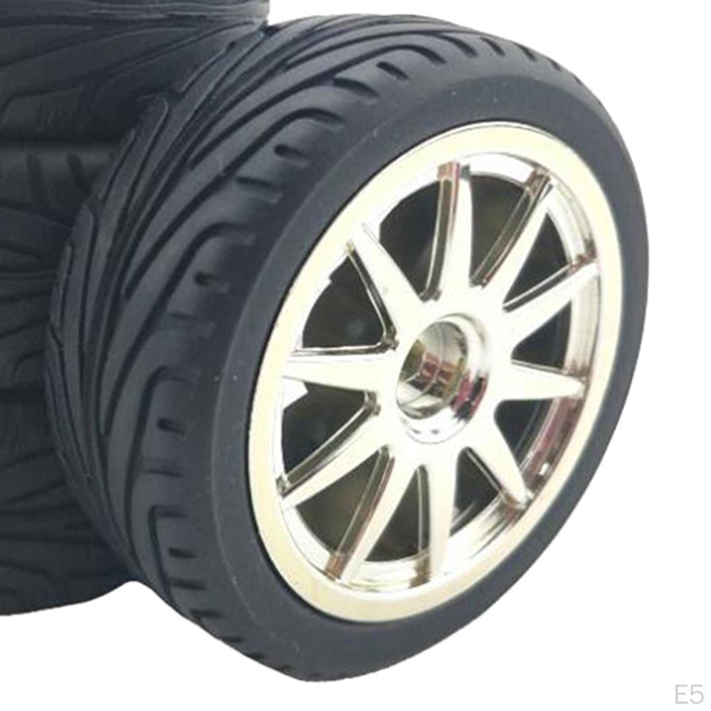 4 Pieces 66mm Rubber Tire for 144001 124018 124019 HSP Model Crawler diy